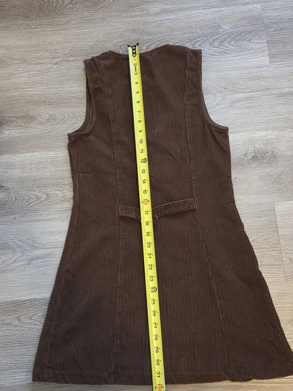 Reformation Brown Sleeveless Zip-Front Corduroy Mini Dress - Picture 6 of 11